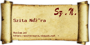 Szita Nóra névjegykártya